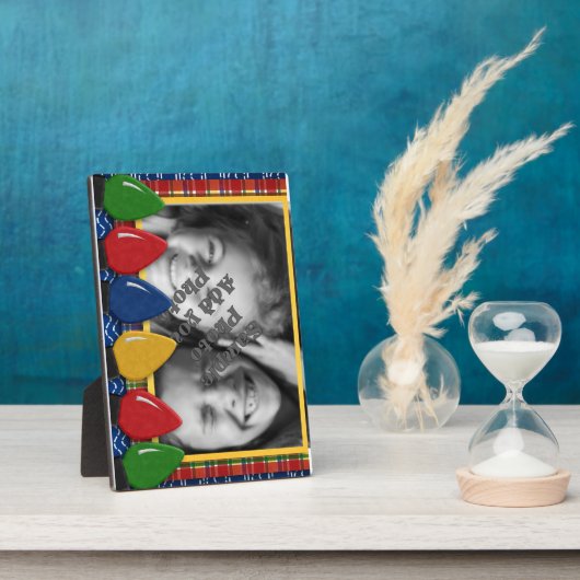 クリスマスホリデーライトフォトフレームギフト フォトプラーク (側面)