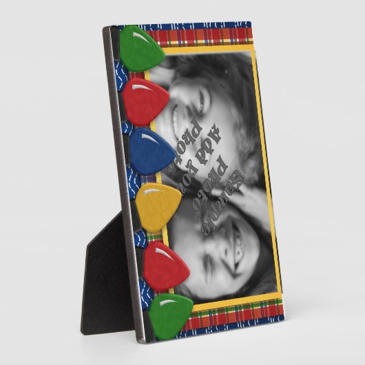 クリスマスホリデーライトフォトフレームギフト フォトプラーク (側面)