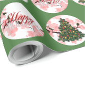 クリスマスホリデーラッピング紙グリーン ラッピングペーパー (ロールコーナー)