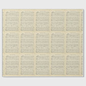 クリスマスホリデーラッピング紙シートミュージック ラッピングペーパー (フラット)