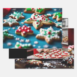 クリスマスホリデーラッピング紙セット3 ラッピングペーパーシート