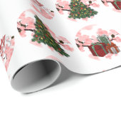 クリスマスホリデーラッピング紙ホワイト ラッピングペーパー (ロールコーナー)