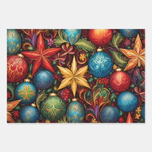 クリスマスホリデーラッピング紙 ラッピングペーパーシート (正面)