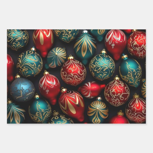 クリスマスホリデーラッピング紙 ラッピングペーパーシート (正面)