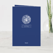 クリスマスホリデーラビットブルーホワイトピースイヤー シーズンカード (裏面)