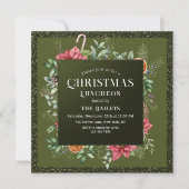 クリスマスホリデーランチョンホテルグリッターウィンターフローラ 招待状 (正面)