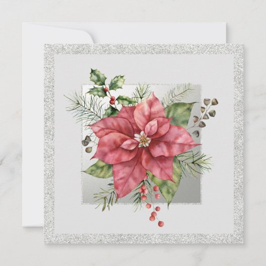 クリスマスホリデーランチョンホテルグリッターウィンターフローラ 招待状 (裏面)