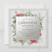 クリスマスホリデーランチョンホテルグリッターウィンターフローラ 招待状 (正面)