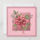 クリスマスホリデーランチョンホテルグリッターウィンターフローラ 招待状 (裏面)