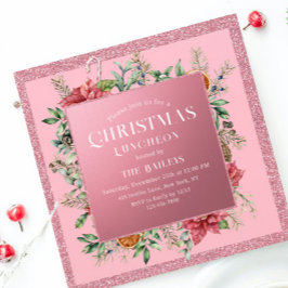 クリスマスホリデーランチョンホテルグリッターウィンターフローラ 招待状