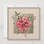 クリスマスホリデーランチョンホテルグリッターウィンターフローラ 招待状 (裏面)