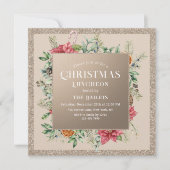 クリスマスホリデーランチョンホテルグリッターウィンターフローラ 招待状 (正面)