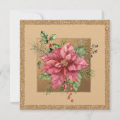 クリスマスホリデーランチョンホテルグリッターウィンターフローラ 招待状 (裏面)