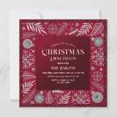クリスマスホリデーランチョンホテルグリッターウィンターフローラ 招待状 (正面)