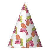 クリスマスホリデーリボンキャンディクリスマスグルメプリント パーティーハット (裏面)