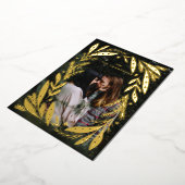 クリスマスホリデーリースフレームデザイン 箔シーズンカード (回転した状態)