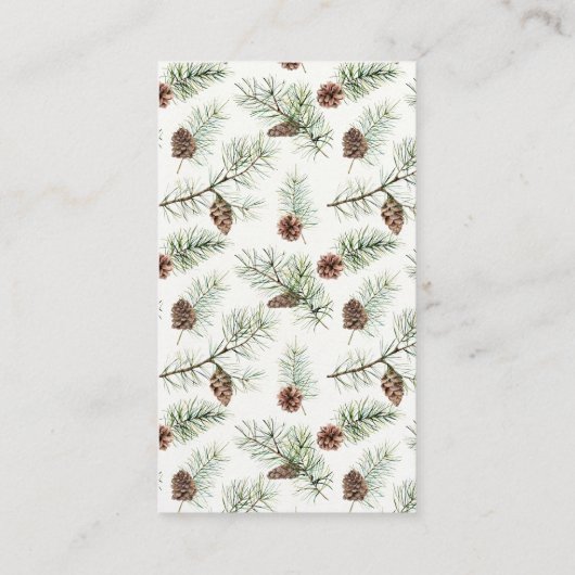 クリスマスホリデーリースベビーシャワー エンクロージャーカード (裏面)