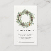 クリスマスホリデーリースベビーシャワー エンクロージャーカード (正面)