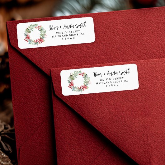 クリスマスホリデーリースリターンラベル ラベル