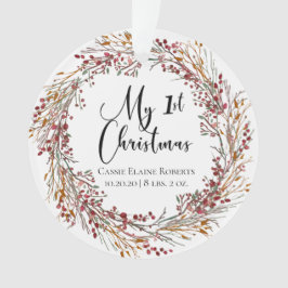 クリスマスホリデーリース初めてのクリスマス写真 オーナメント