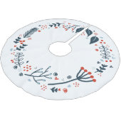 クリスマスホリデーリース赤と青 ブラッシュドポリエステルツリースカート (アングル)