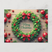 クリスマスホリデーリース シーズンポストカード (正面)
