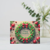 クリスマスホリデーリース シーズンポストカード