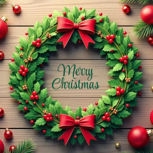 クリスマスホリデーリース シーズンポストカード