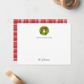 クリスマスホリデーリース ノートカード (正面/裏面インサイチュ)