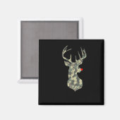 クリスマスホリデールドルフトナディアレッドノーズ迷彩柄胡 マグネット (正面/裏面)