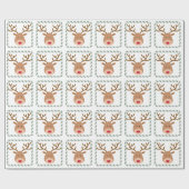 クリスマスホリデールドルフレッドノーズトナカイ ラッピングペーパー (フラット)