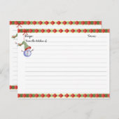 クリスマスホリデーレシピカード ポストカード (正面/裏面)