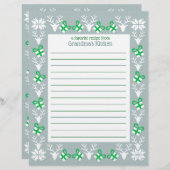 クリスマスホリデーレシピ紙 (正面/裏面)