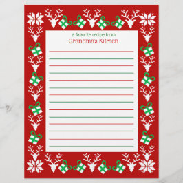 クリスマスホリデーレシピ紙