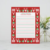 クリスマスホリデーレシピ紙 (スタンド正面)