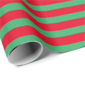 クリスマスホリデーレッドとグリーンストライプの ラッピングペーパー (ロールコーナー)