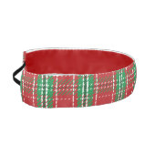 クリスマスホリデーレッドカントリー素朴プレイド アスレチックヘッドバンド (左)