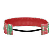 クリスマスホリデーレッドカントリー素朴プレイド アスレチックヘッドバンド (裏面)