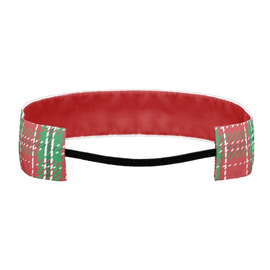 クリスマスホリデーレッドカントリー素朴プレイド アスレチックヘッドバンド (裏面)