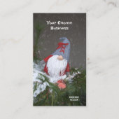 クリスマスホリデーレッドグレー素朴格言 名刺 (正面)