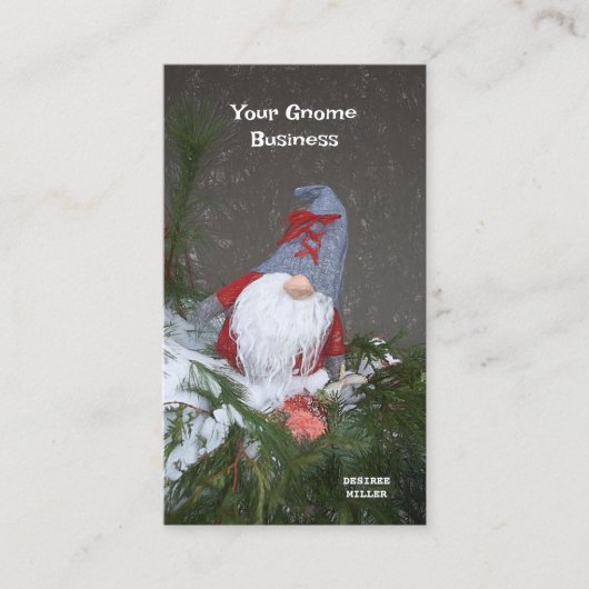 クリスマスホリデーレッドグレー素朴格言 名刺 (正面)