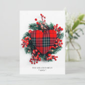 クリスマスホリデーレッドタータンチェックハート写真 (スタンド正面)