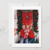 クリスマスホリデーレッドタータンチェックハート写真 (裏面)