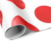 クリスマスホリデーレッド水玉模様パターモダンンWra ラッピングペーパー (ロールコーナー)