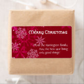 クリスマスホリデーワインラベル赤と白 ラベル (インサイチュ)