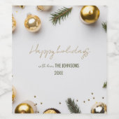 クリスマスホリデーワインラベル ワインラベル (シングルラベル)