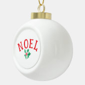 クリスマスホリデーワード「NOEL」季節の鍵フレーズ セラミックボールオーナメント (右)