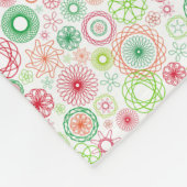 クリスマスホリデーヴィンテージらせん状 フリースブランケット (角)