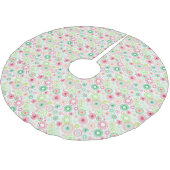 クリスマスホリデーヴィンテージらせん状 ブラッシュドポリエステルツリースカート (アングル)