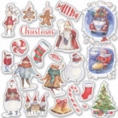 クリスマスホリデーヴィンテージキッズブレットジャーナル シール (正面)